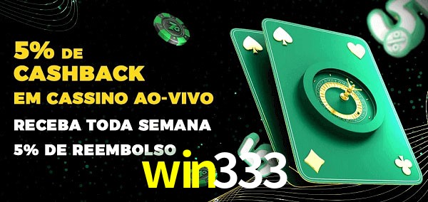 Promoções do cassino ao Vivo win333